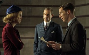 (from left to right) Keira Knightley, Mark Strong and Benedict Cumberbatch