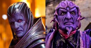Oscar Isaac as 'Apocalypse' (left) and Ivan Ooze from 'Power Rangers' (right, or is it the other way around)