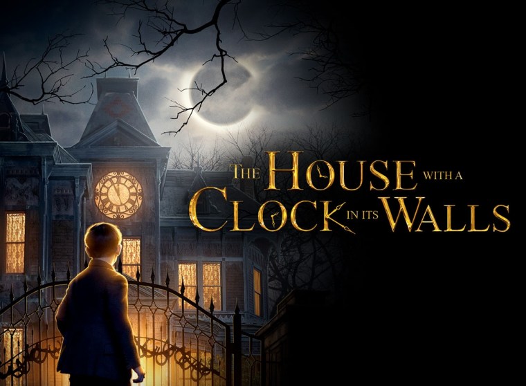 house with a clock